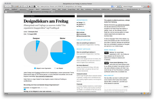 Screenshot der Umfrage auf precious-forever.com