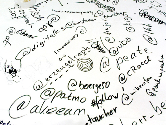 Twitterwall Barcamp Hamburg - bchh08